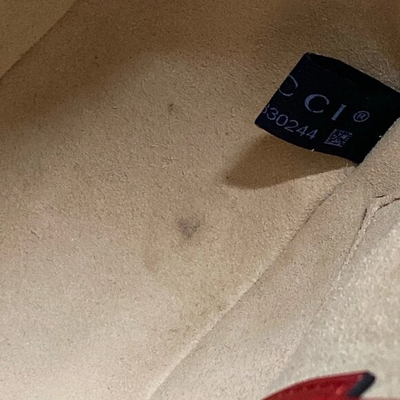 Auth GUCCI Holiday Collection GG Supreme Canvas Mini Chain Bag 409535 Beige Red - Picture 13 of 16